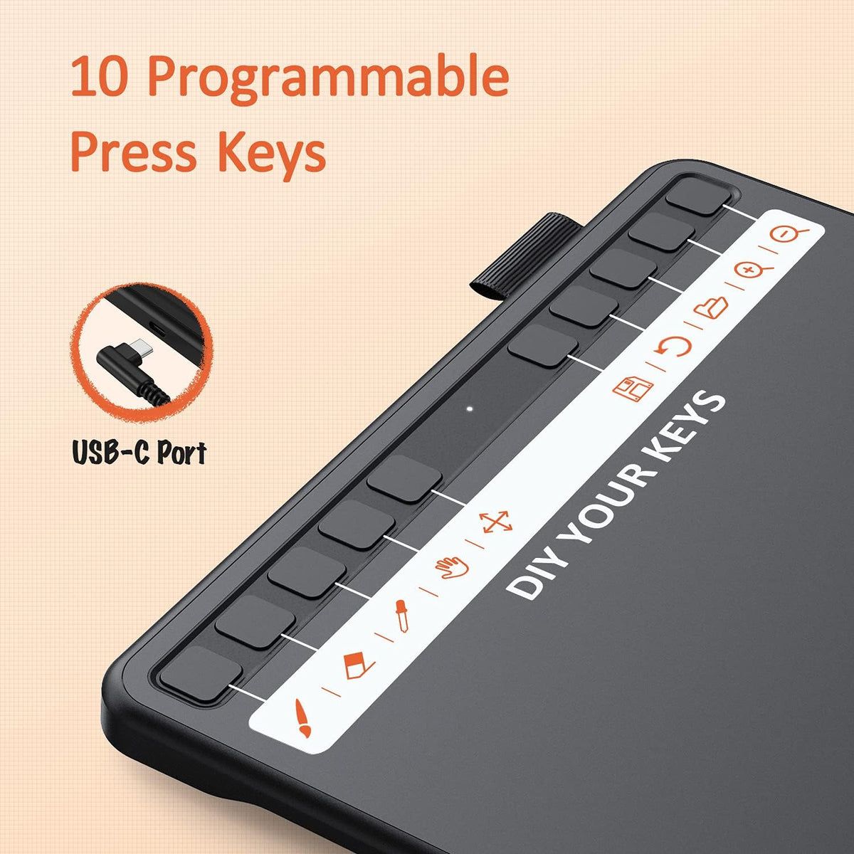 Graphics Drawing Tablet with Battery-Free Stylus S112175