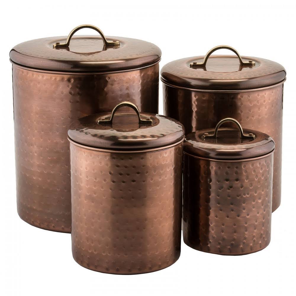 Set of 4 Antique Copper Canisters I88760
