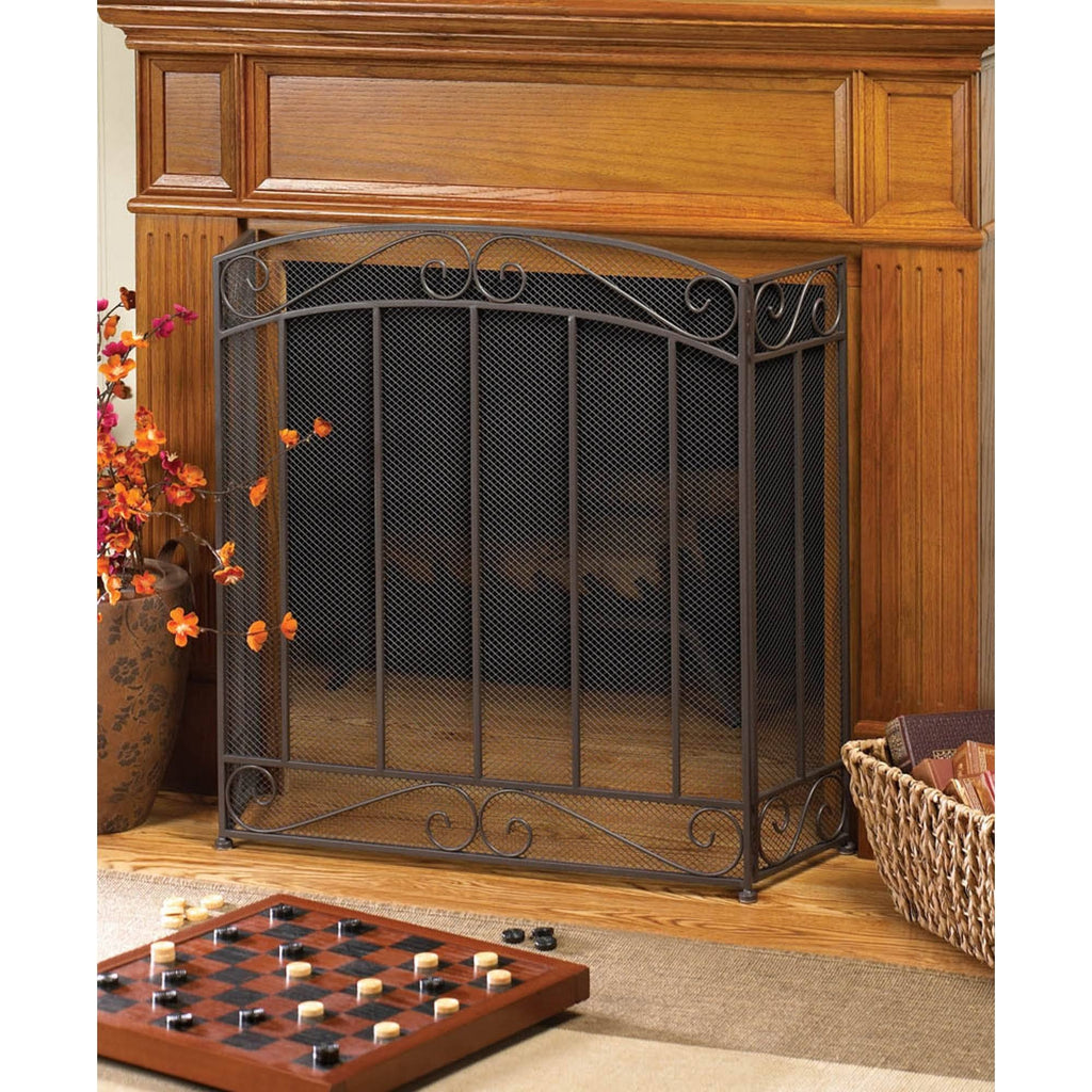 Black Fireplace Screen F4754