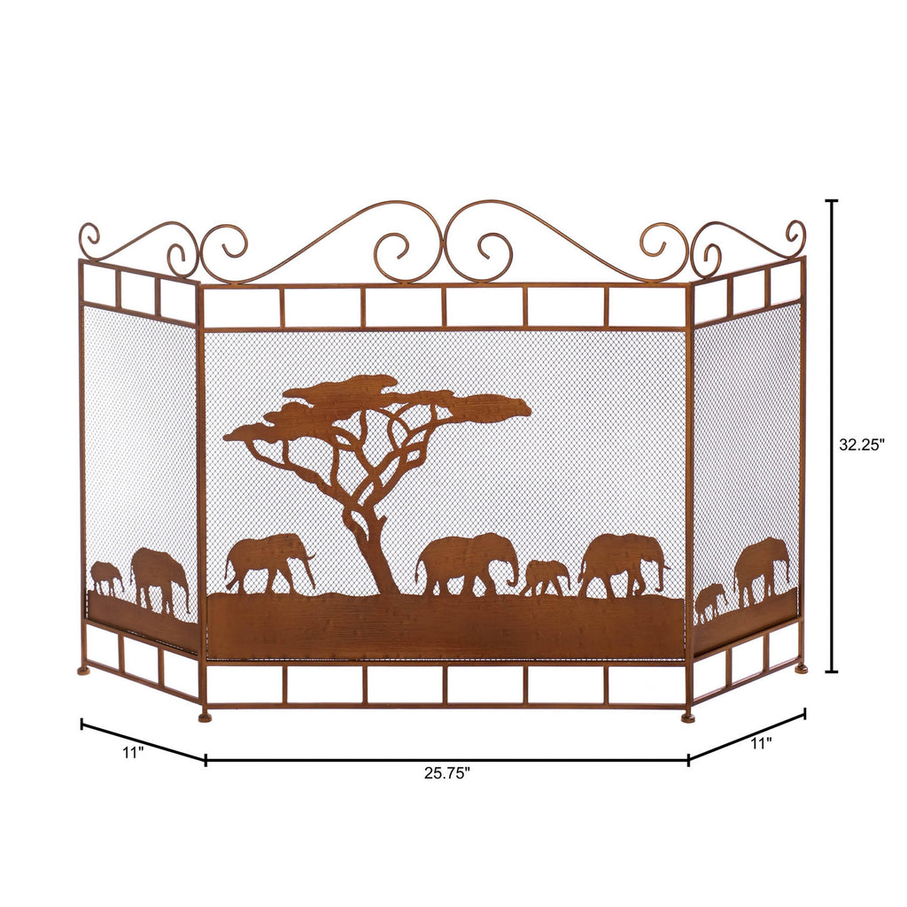 Black Fireplace Screen F4754