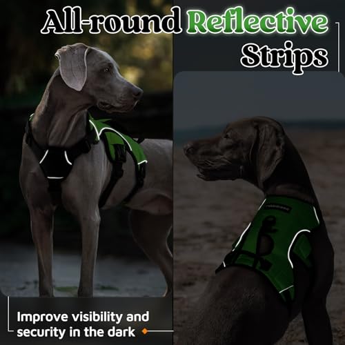 Black Reflective No Pull Dog Harness with Lift Handle A336482