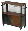 Wooden & Metal Bar Cart A2887