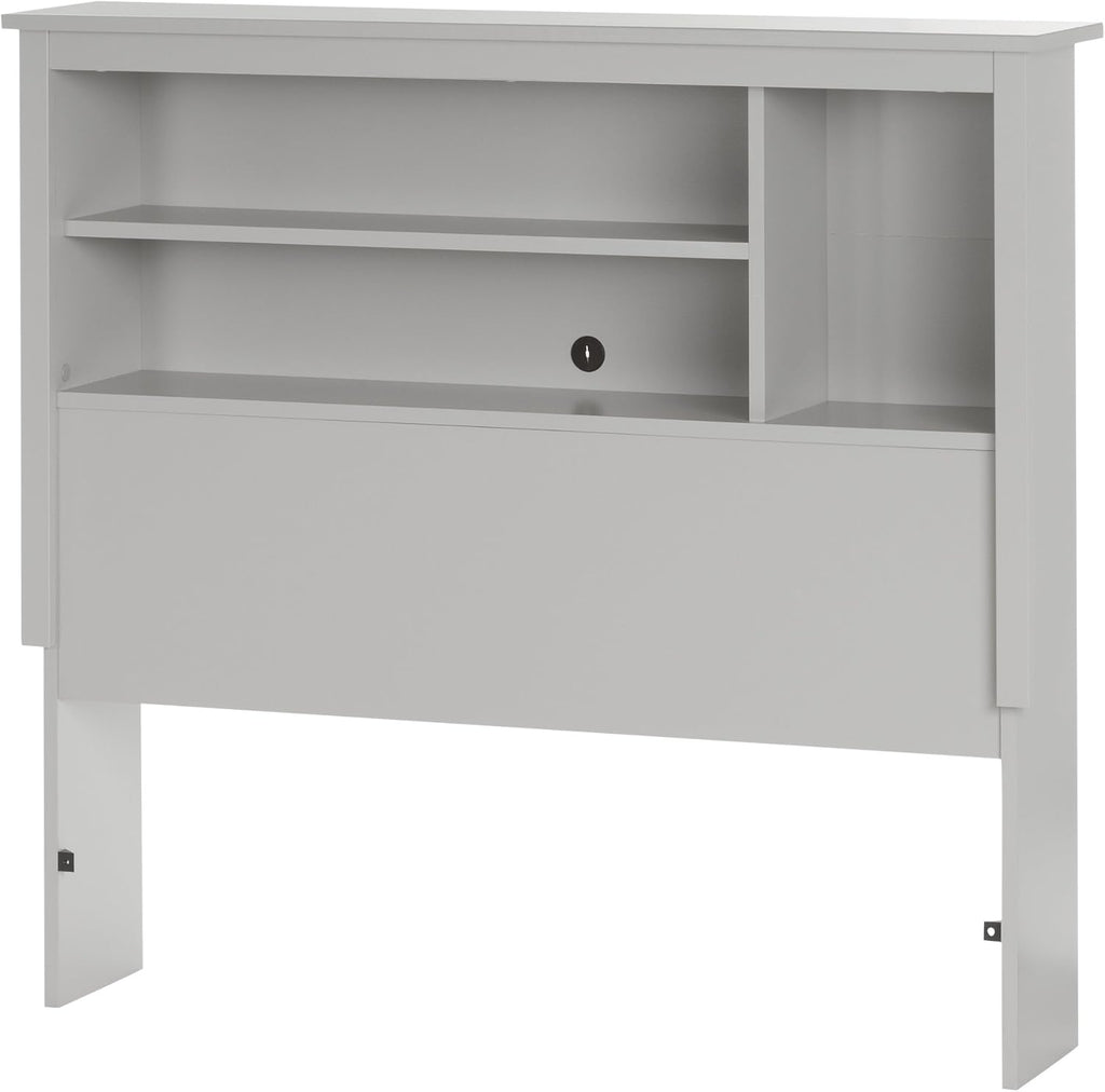 Twin Soft Gray Bookcase Headboard T66516