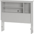 Twin Soft Gray Bookcase Headboard T66516