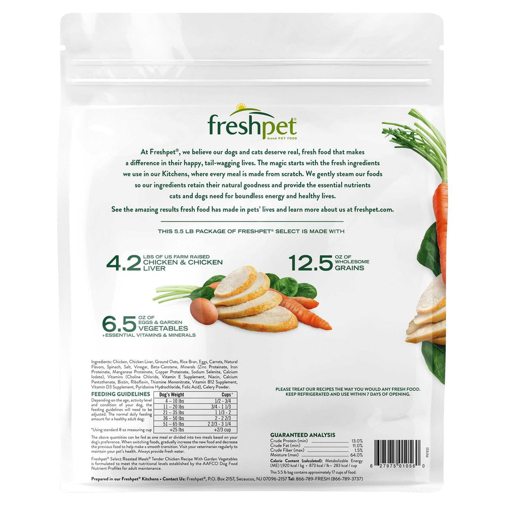 Freshpet Select Dog Food Tender Chicken Recipe A27166