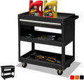 Black Tool Cart with Wheels and Drawers M149544