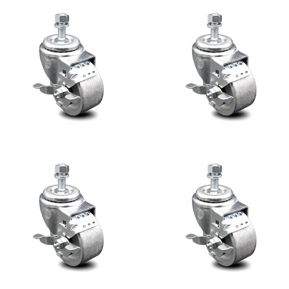 Semi Steel Swivel Caster Set of 4 with 3x22 Wheel E90953