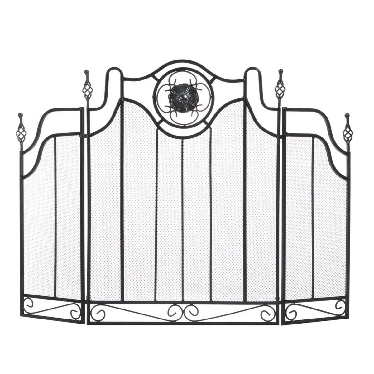 Black Fireplace Screen F4754