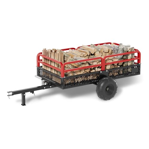 Heavy Duty Steel Dump Cart Utility Trailer, 1500 lbs 15 Cubic Feet with Removable Sides R399134
