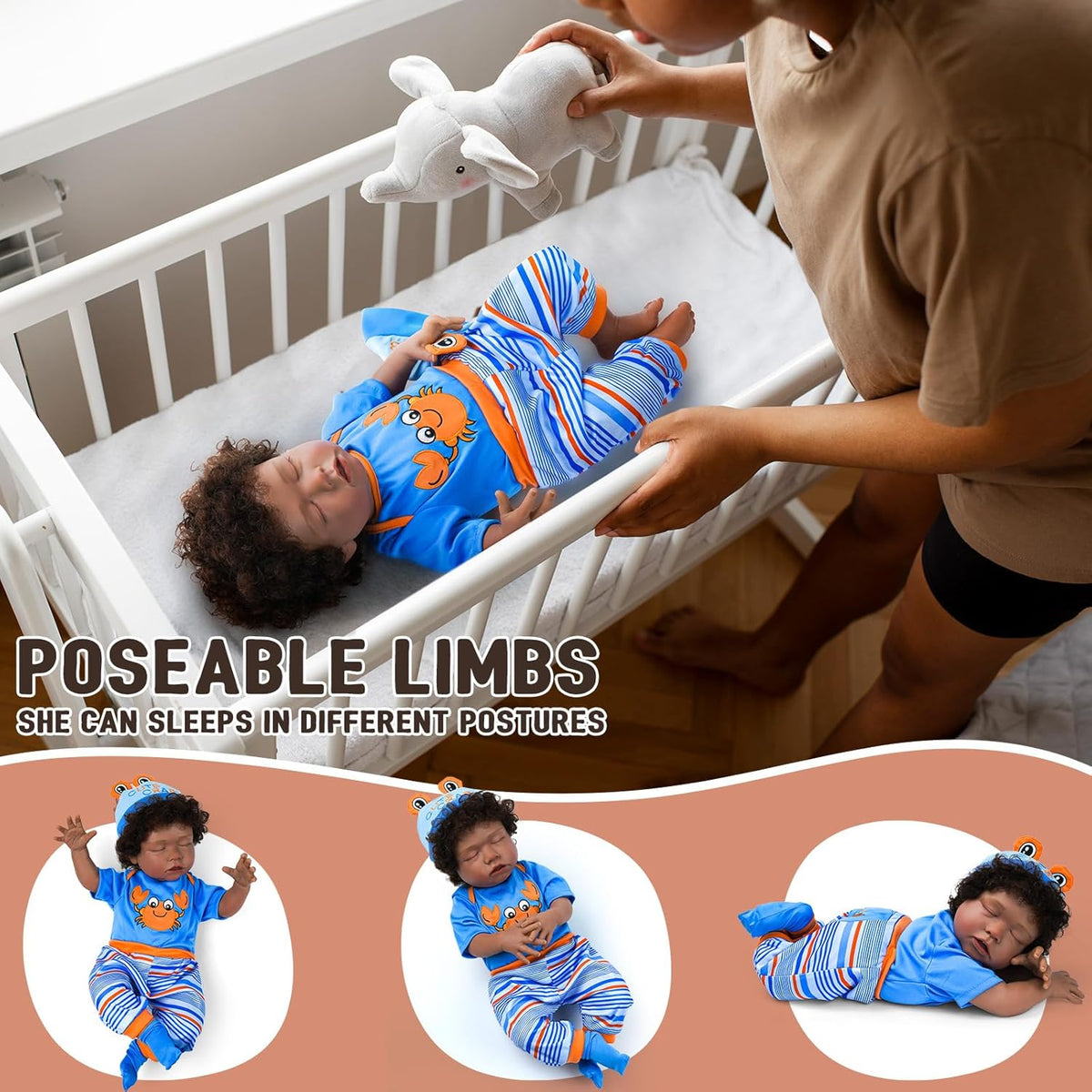 18-Inch Lifelike Reborn Baby Doll with Clothes W1095