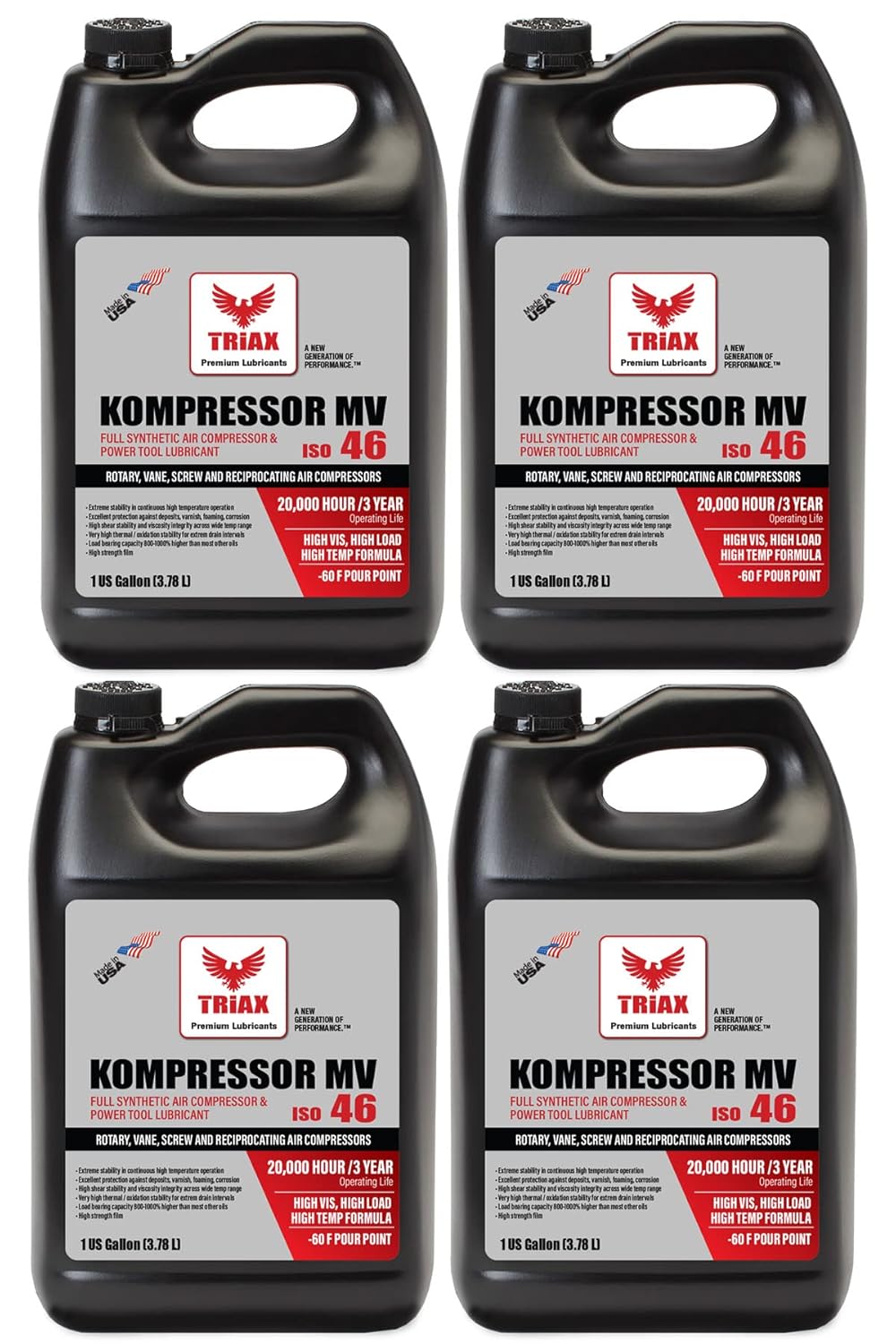 4 Gallon Full Synthetic Air Compressor Oil J57865