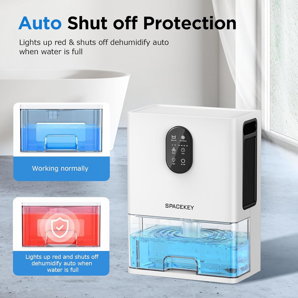 106 OZ Dehumidifier with 7 Color LED Light D99556
