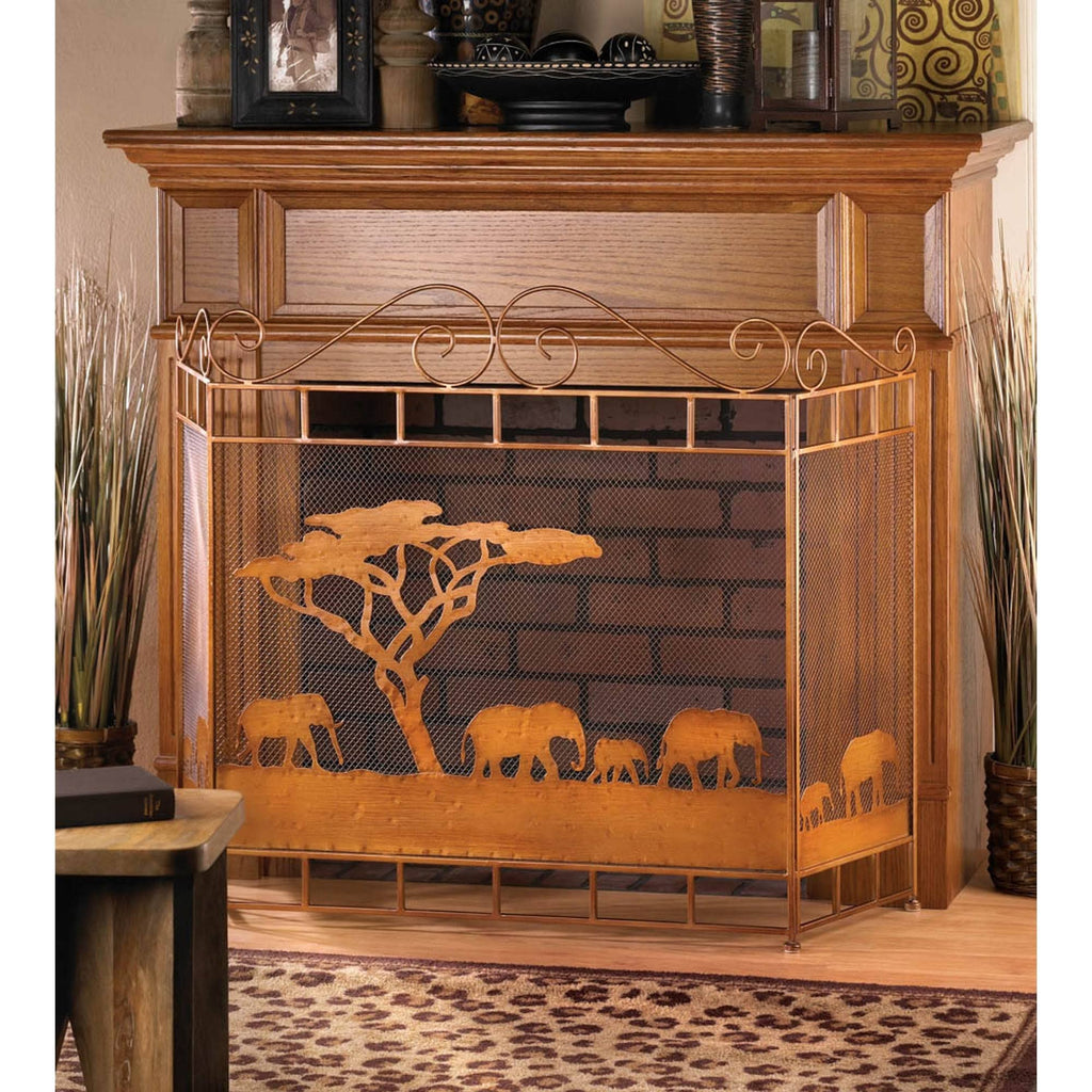 Black Fireplace Screen F4754