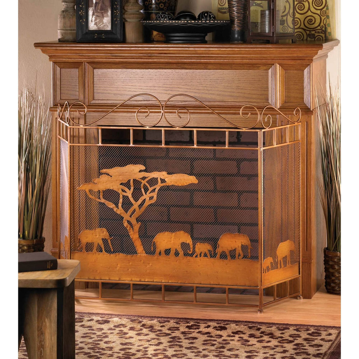 Black Fireplace Screen F4754