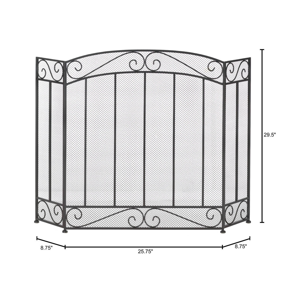 Black Fireplace Screen F4754