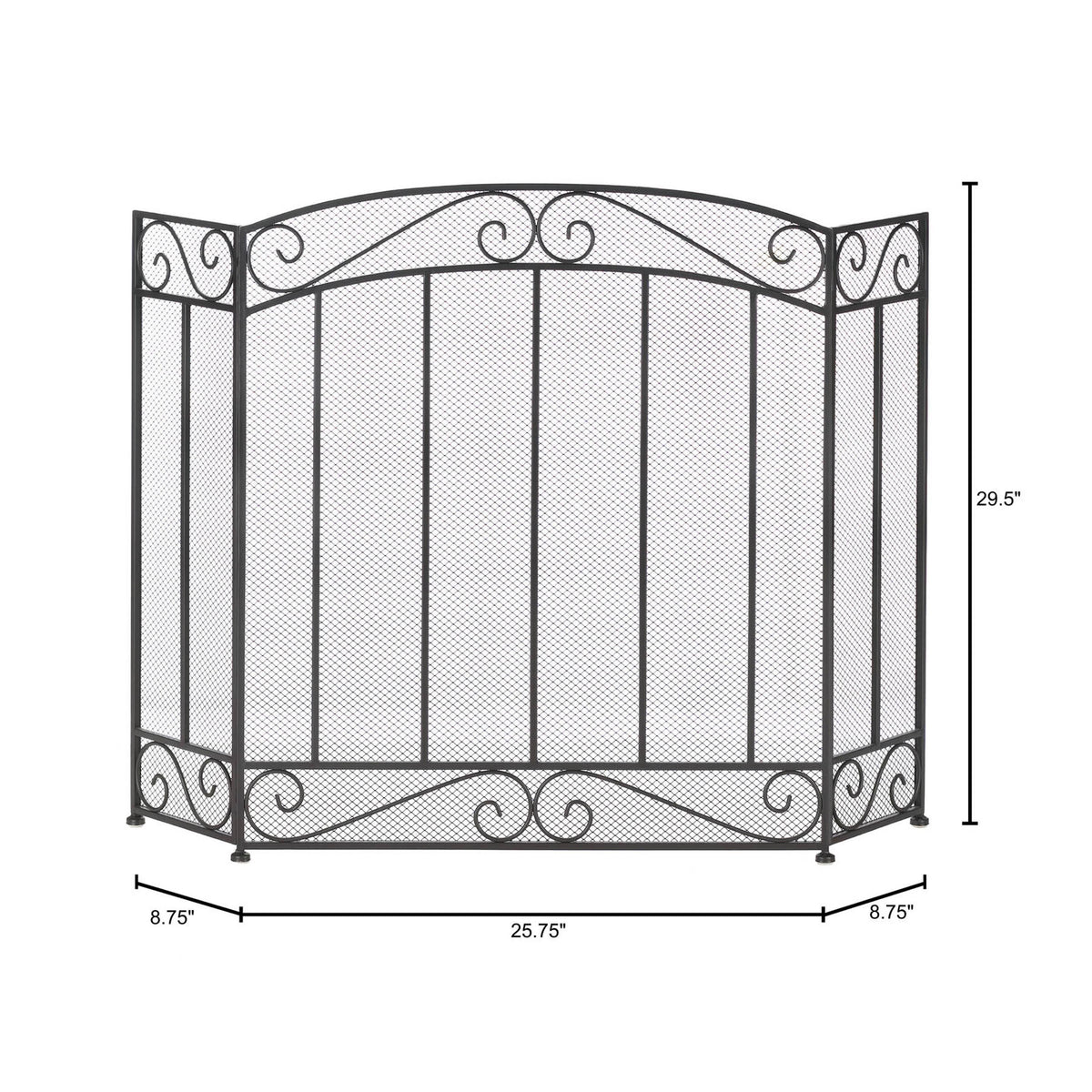 Black Fireplace Screen F4754