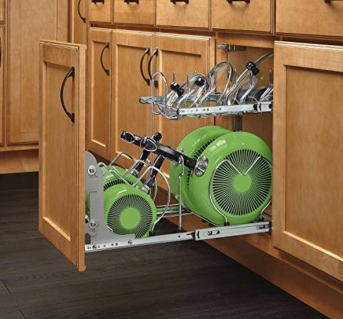 12 in. Pull-Out 2-Tier Base Cabinet Cookware Organizer E7821
