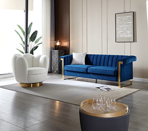 Blue Velvet 3 Seat Couch Sofa O440