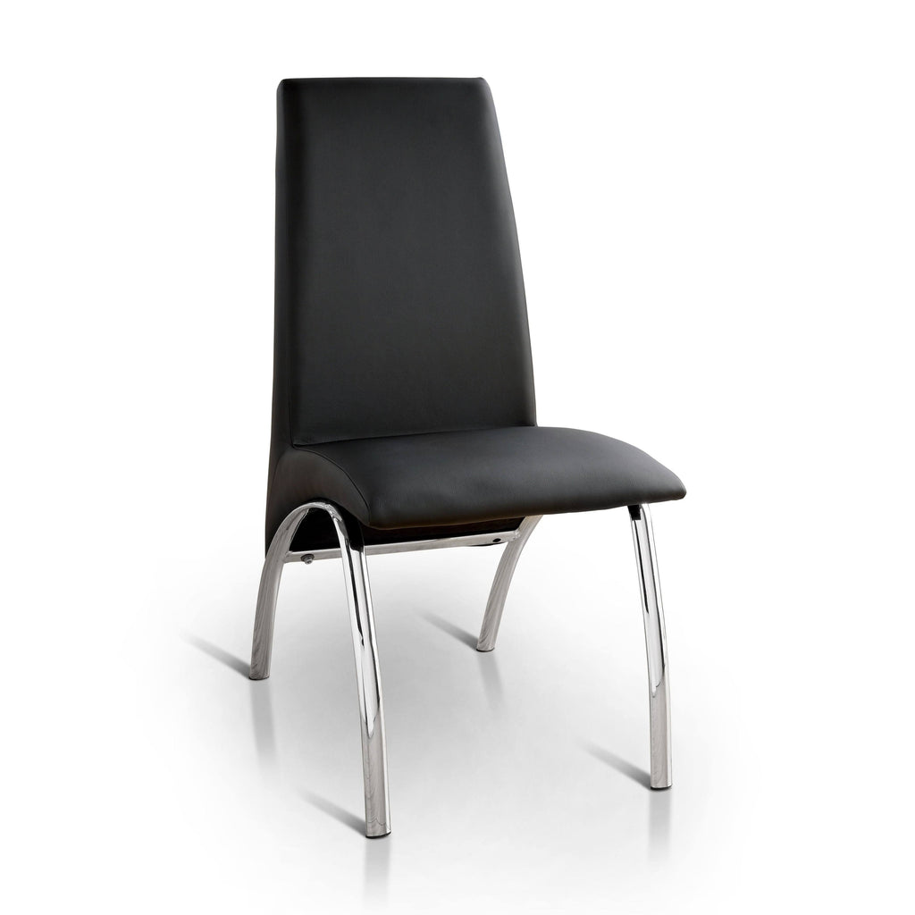 White Faux Leather Dining Chair Set of 2 M949643