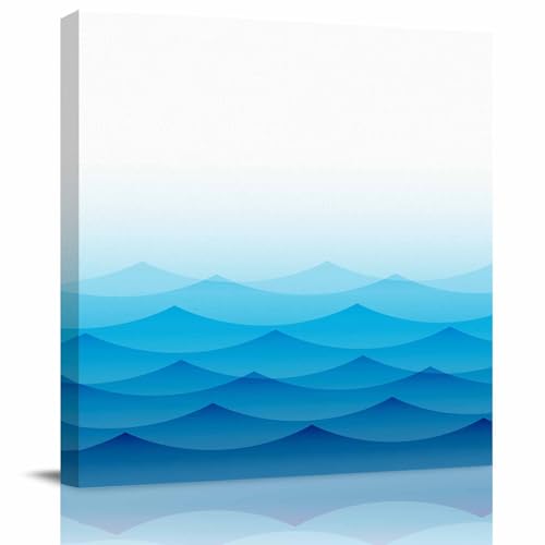 Blue Ocean Waves Canvas Print Wall Art Painting M58478