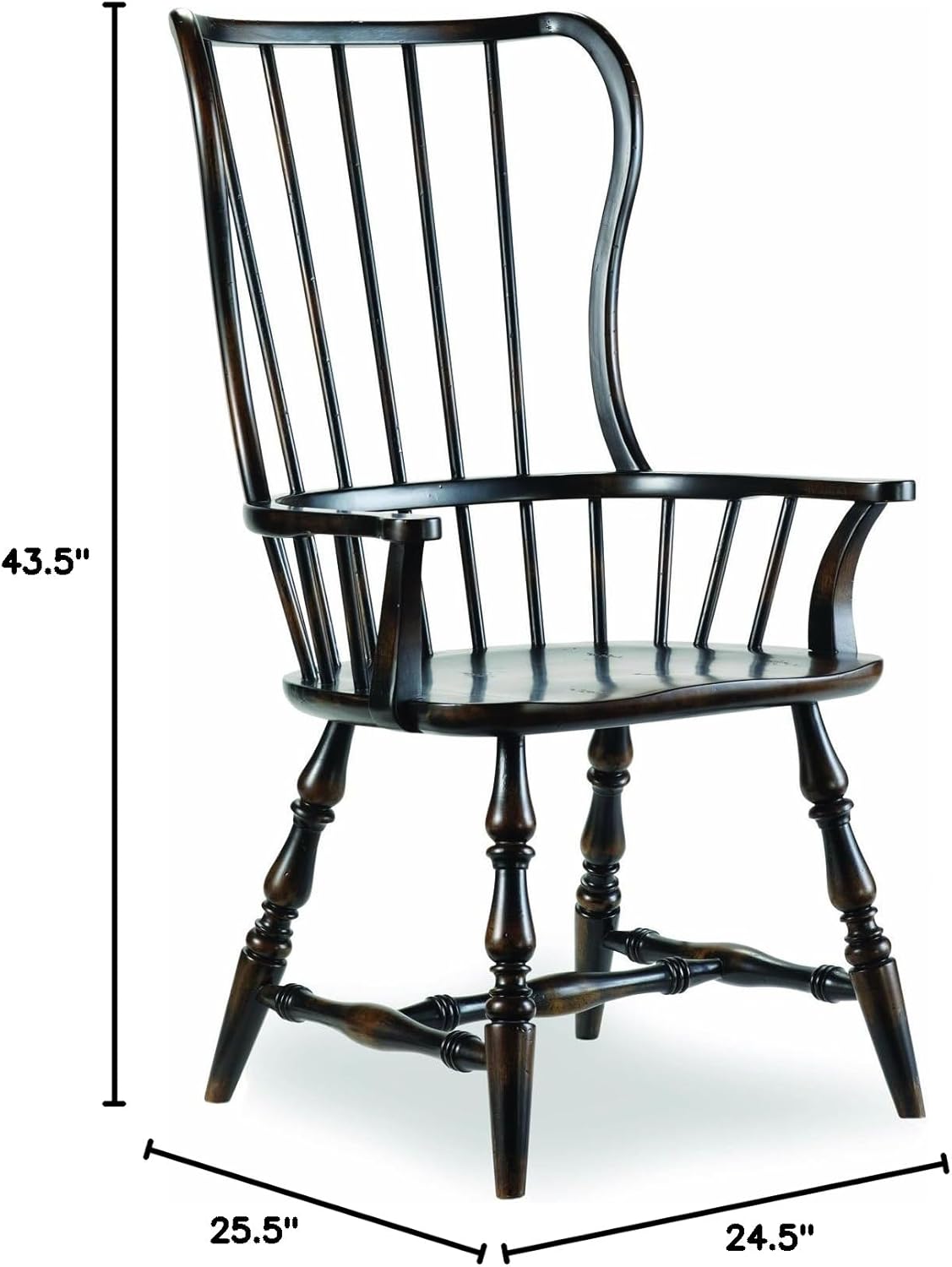Ebony Spindle Dining Arm Chair (Set of 2) X3757
