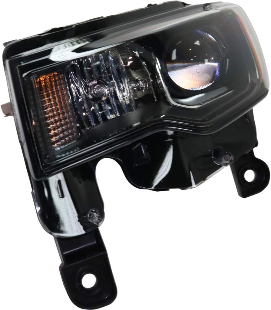 Headlight Assembly for Jeep Grand Cherokee 2017 2018 2019 Driver and Passenger Side Pair Halogen Black Trim I623897