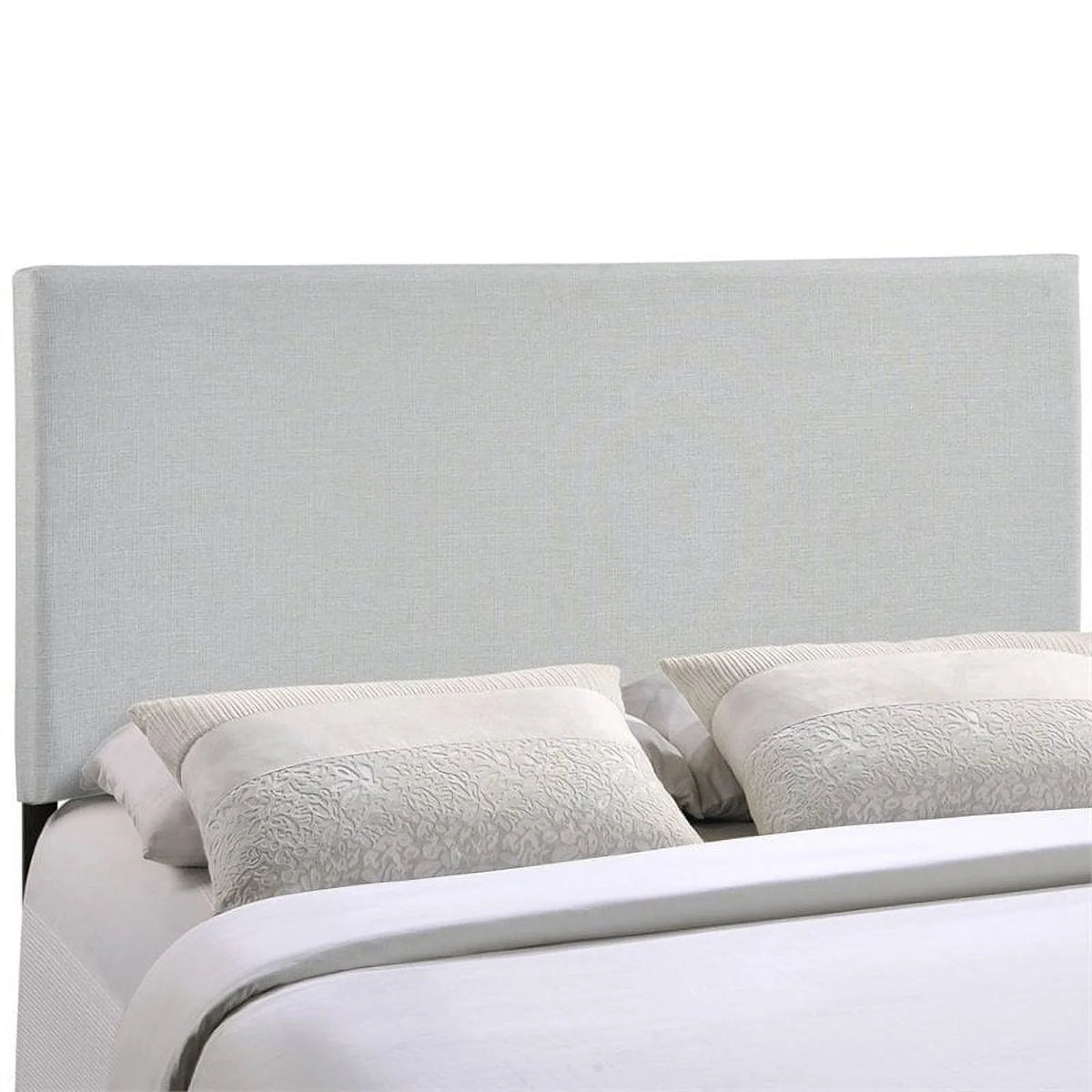 Gray Fabric Upholstered Full Panel Headboard P94467
