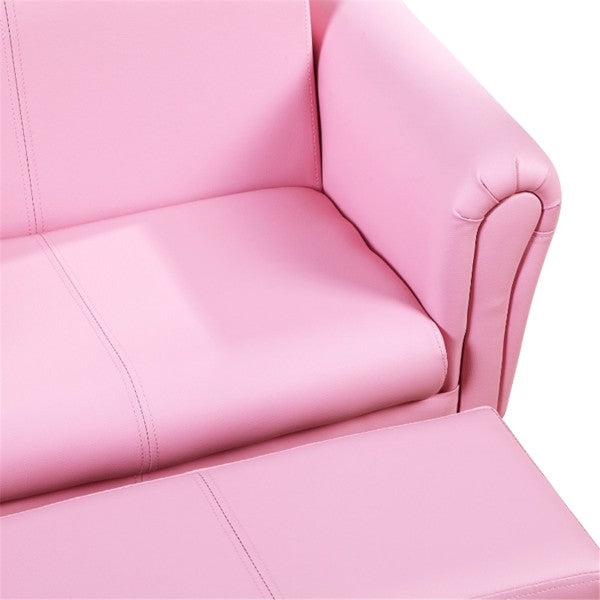 Pink Children's Feet Sofa Set with Wood Frame V722