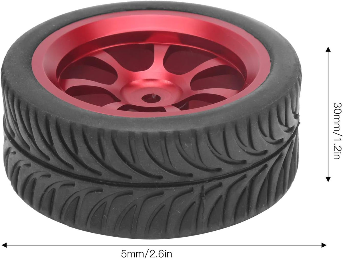 4Pcs Metal Wheel Rims Tires with Adapter for RC Car I1504