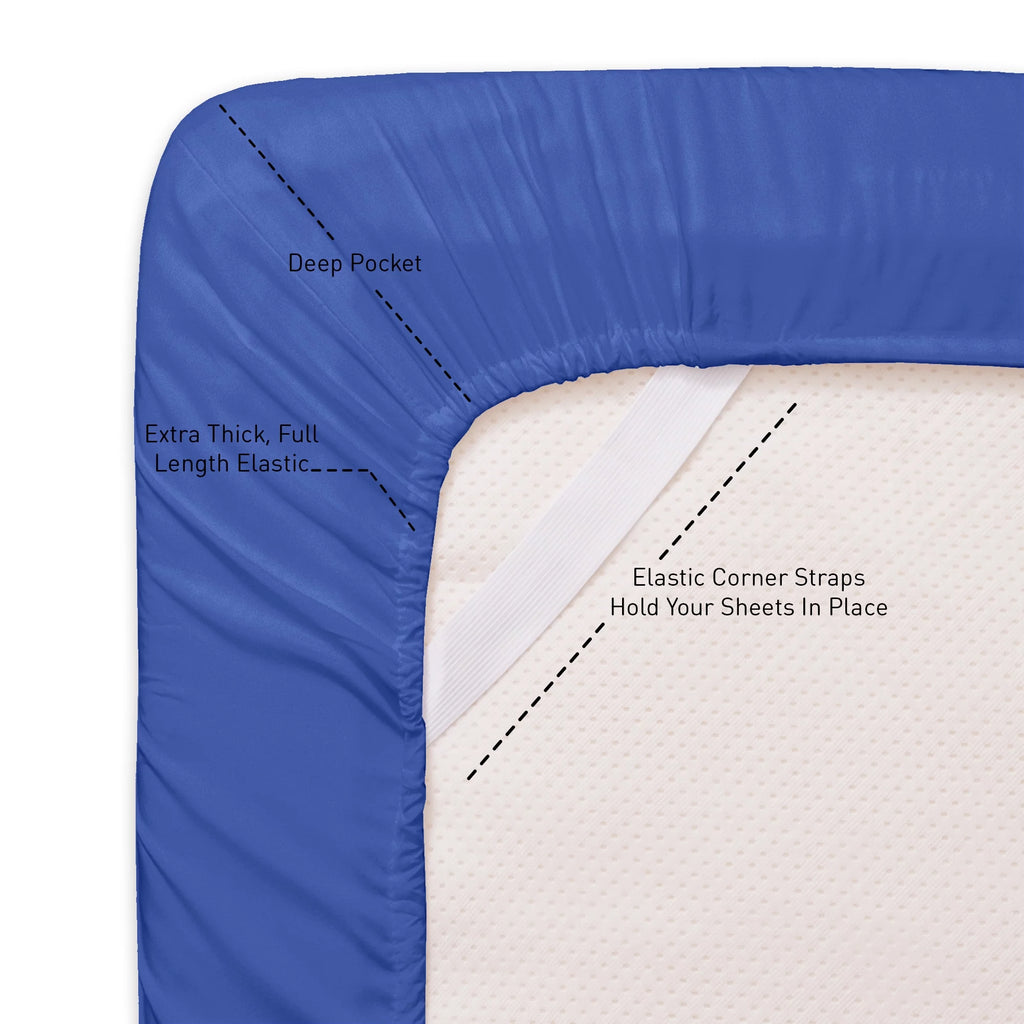 7 Piece Down Alternative Comforter & Sheet Set Full Royal Blue R184086