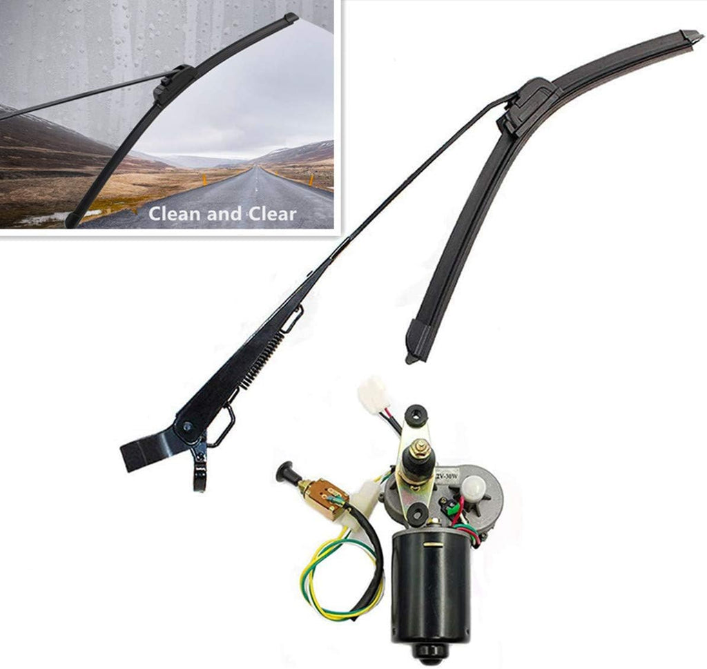 12V Electric Wiper Motor Kit with Automatic Return Function Pack of 2 H320