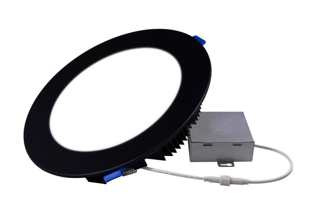 8 in. Round Black LED Downlight - 2700K X9463