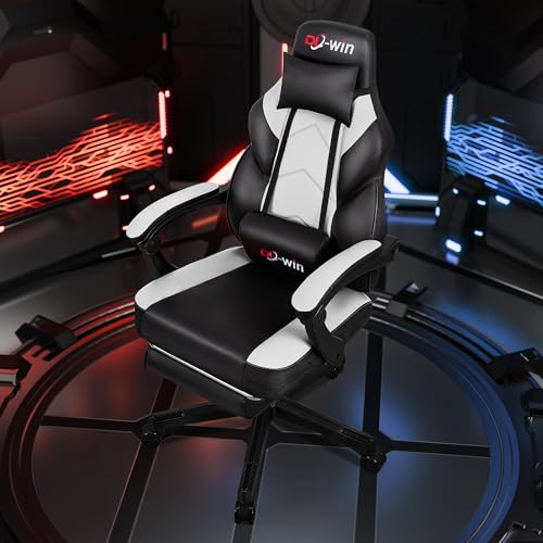 Blue Ergonomic Gaming Chair with Footrest V370584