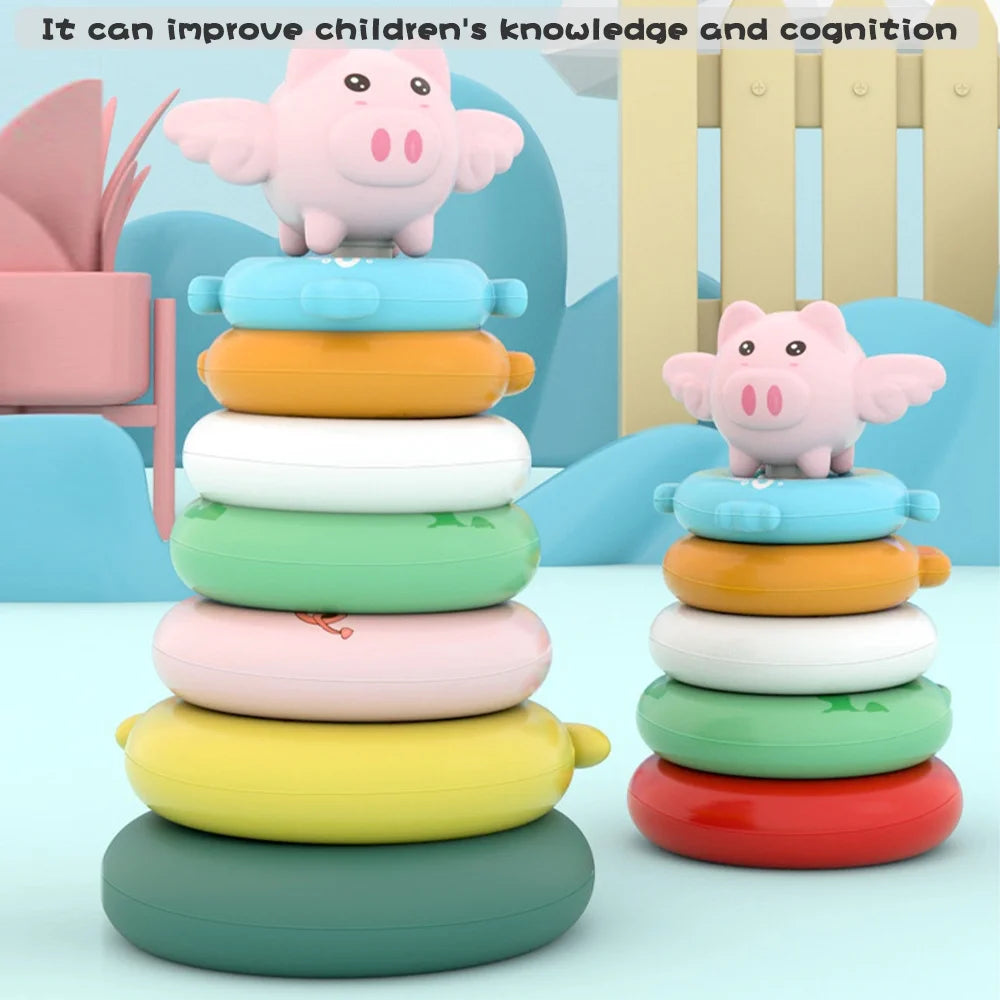 7 Pcs Soft Stacking Rings Toy D128095