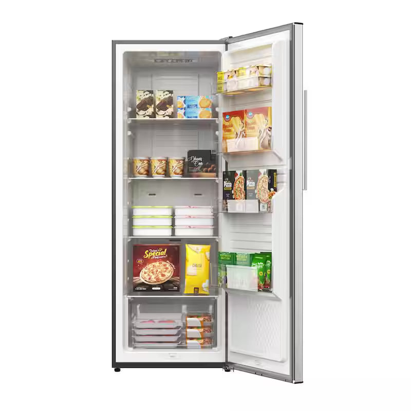 11 cu. ft. Convertible Upright Freezer/Refrigerator in Stainless Steel J424