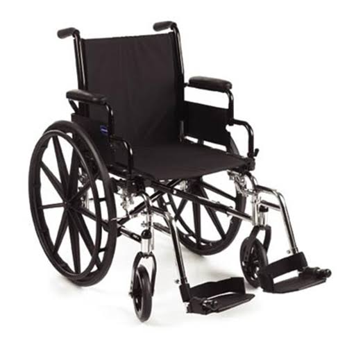 Lightweight Wheelchair 18 inch x 16 inch Desk Arm BK HT 15 inch - 17 inch H5670