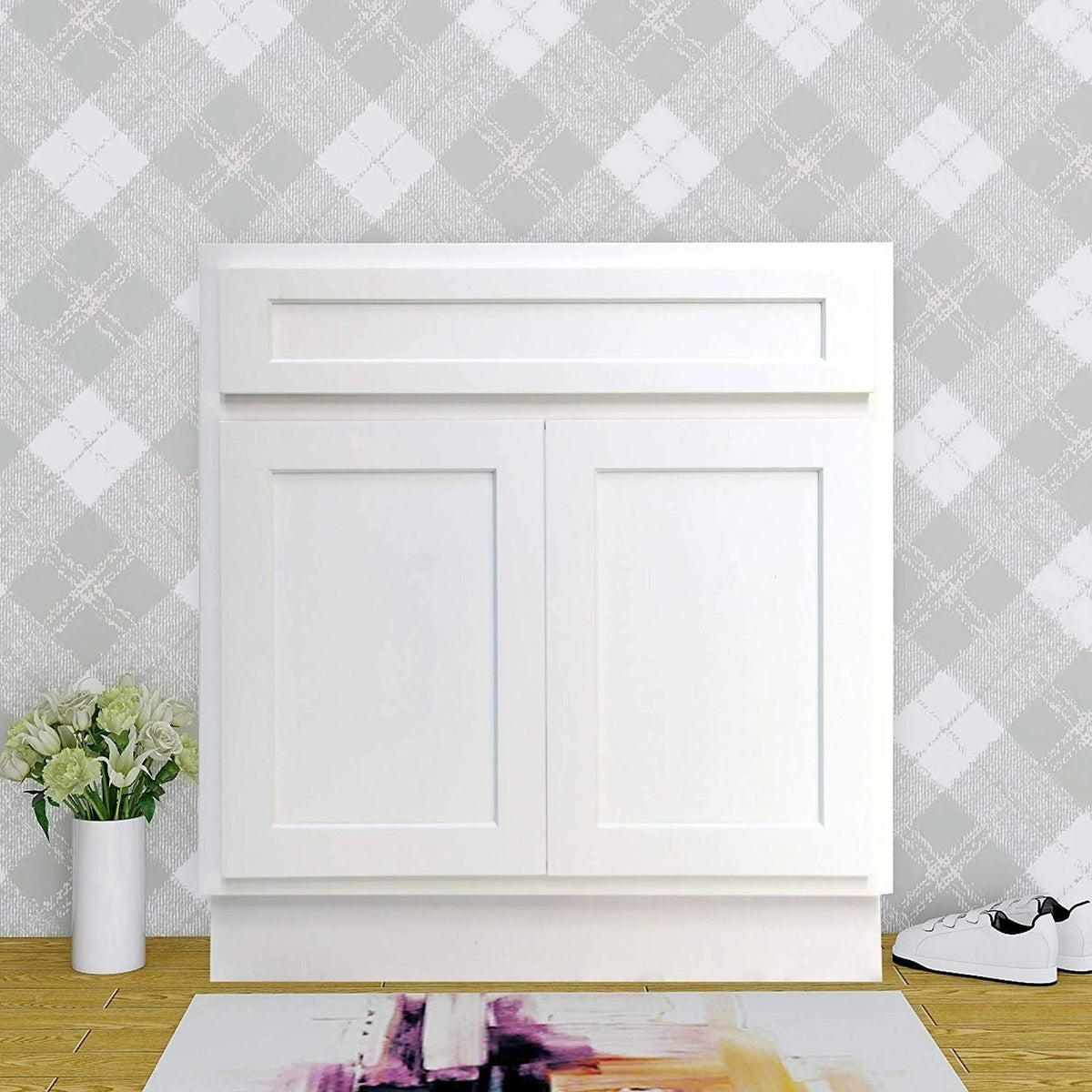 White 39 inch Vanity Cabinet O9242