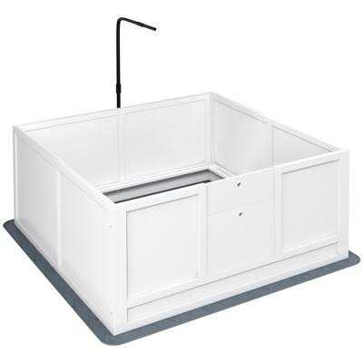 Dog Playpen with Pee Pad and Adjustable Height Door J7714
