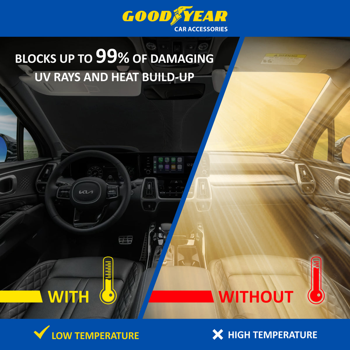 Foldable Windshield Sun Shade for Front Window W610