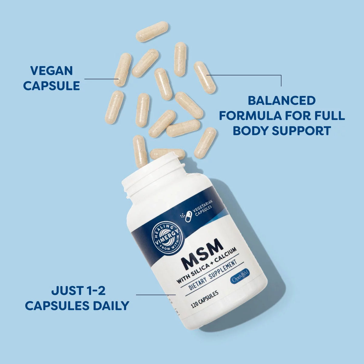 MSM with Silica + Calcium Capsules G447263