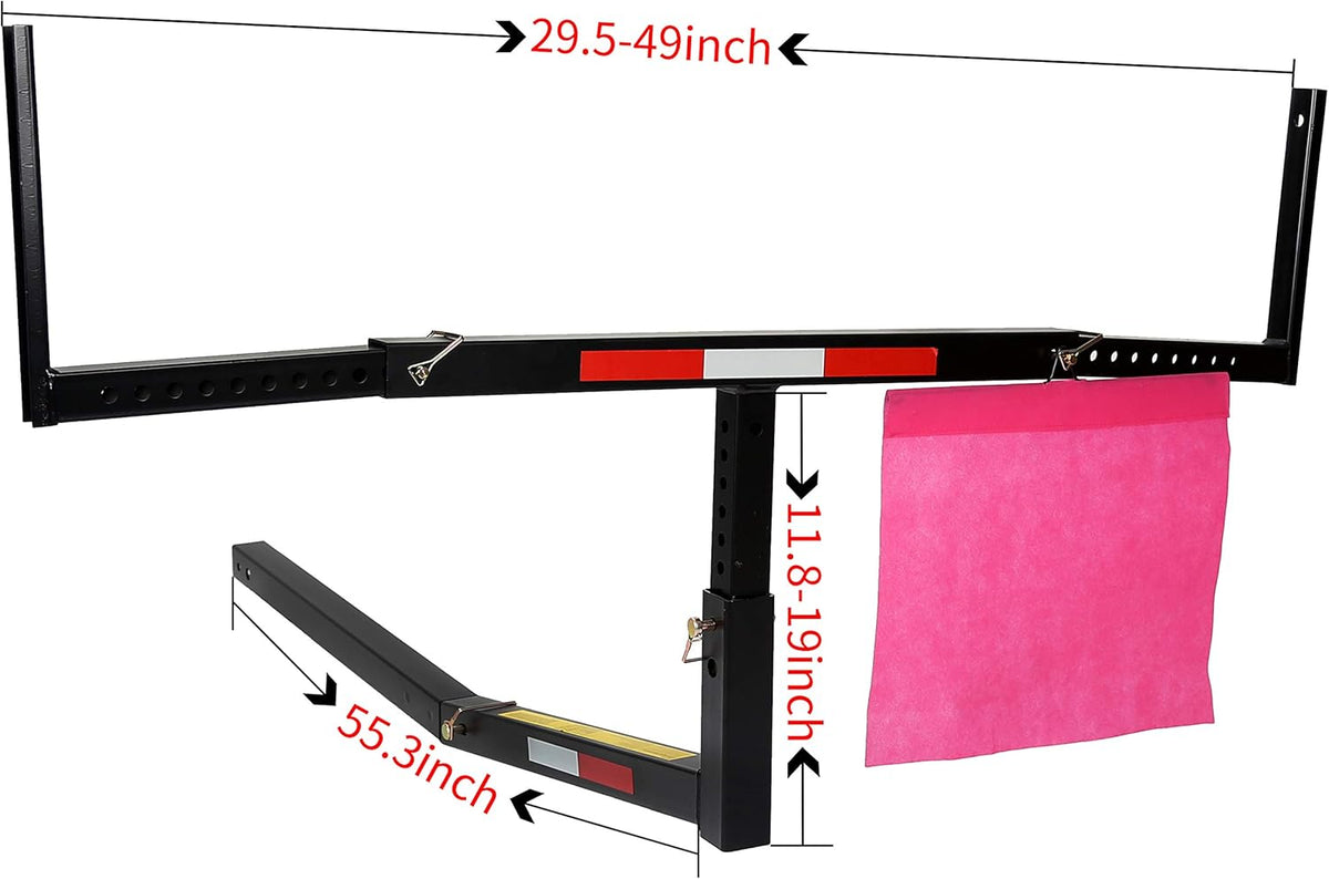 Adjustable Steel Pick Up Truck Bed Hitch Extender Rack Pack of 2 N1759