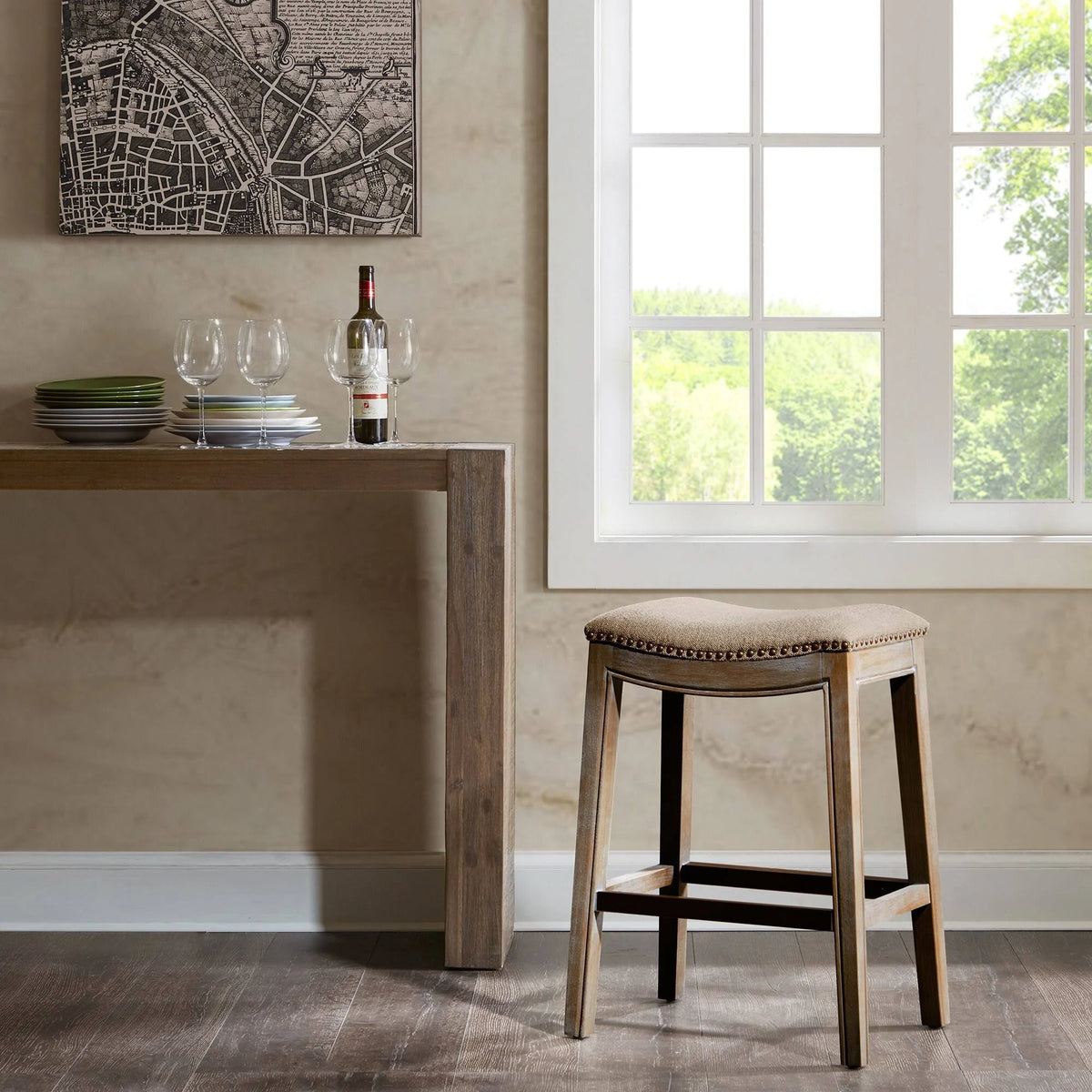 Linen 27-inch Counter Stool V71759
