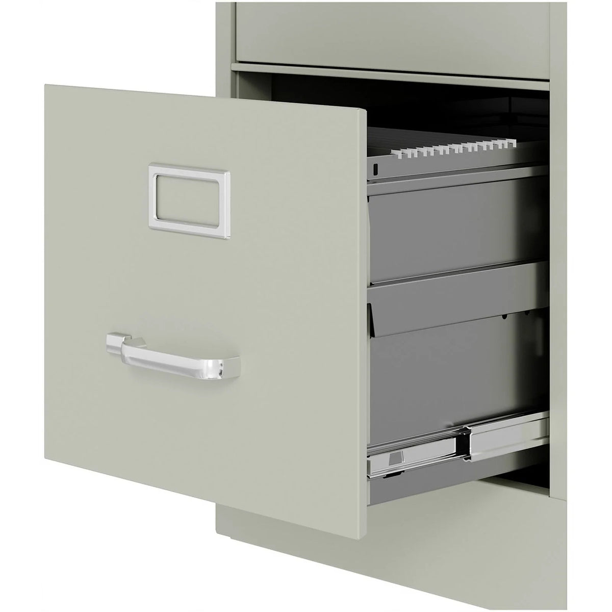 25" 4-Drawer Metal Vertical File Cabinet in Gray H409