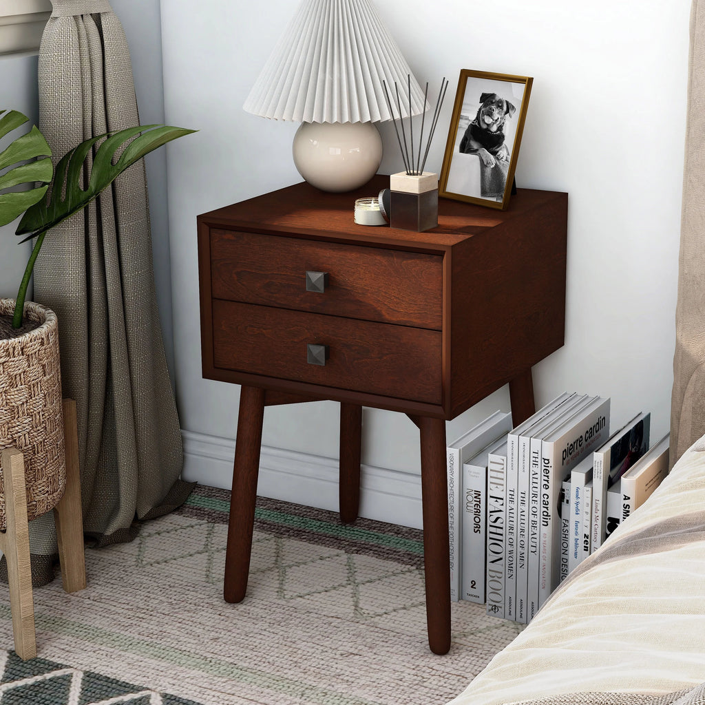 Espresso 2-Drawer Wood End Table L99958