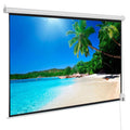 Motorized Projector Screen with Remote Control Matte White V153110