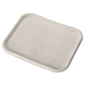 White Molded Fiber Food Trays, 14 x 18, Rectangular, 100/Cart F51198