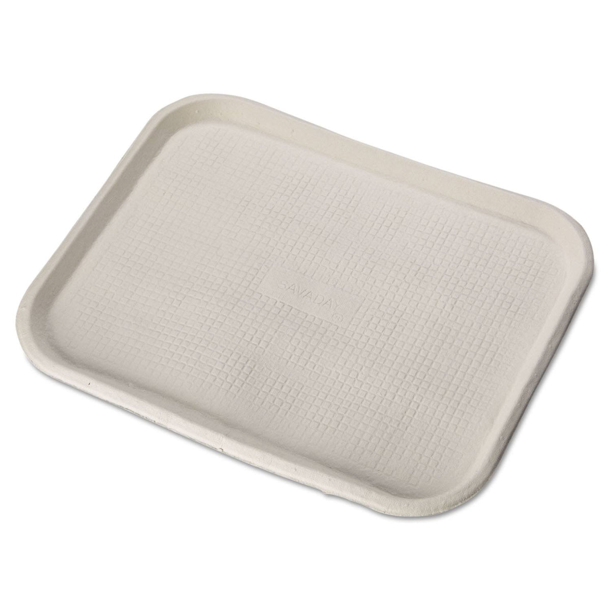 White Molded Fiber Food Trays, 14 x 18, Rectangular, 100/Cart F51198
