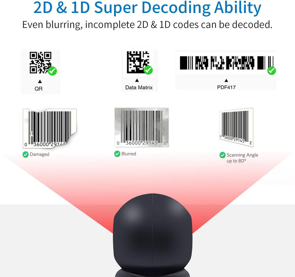 2D USB Barcode Scanner, Pack of 2 G28813