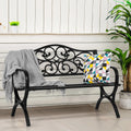 50" Black Patio Garden Bench F651037
