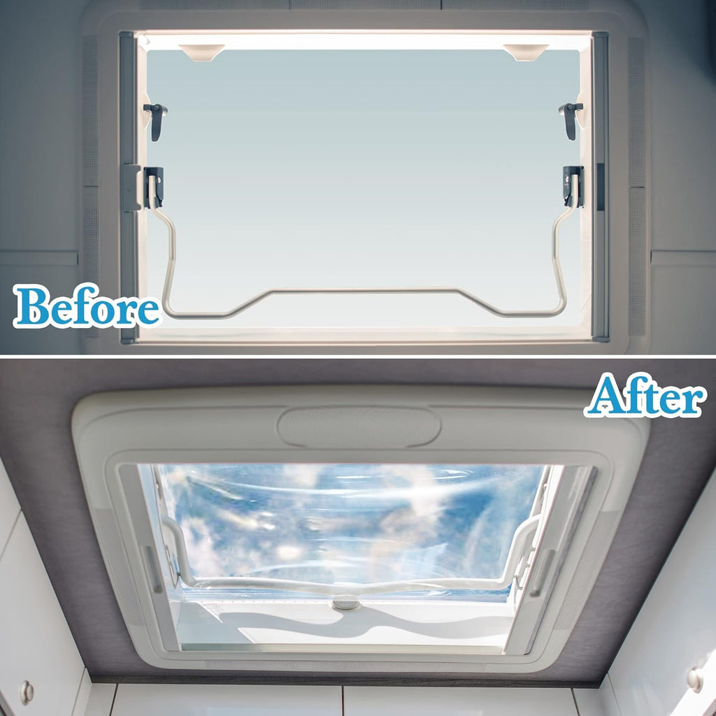 Transparent RV Skylight Kit 14 x 22 Inch ID, 18 x 26 Inch OD T6449